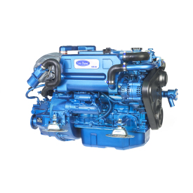 The SM-82 is a 4 cylinders marine engine with mechanical injection on a Mitsubishi block with turbocharged intake system.